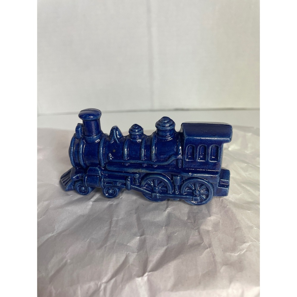 Vintage Salmon Falls Stoneware Cobalt Blue Locomotive Train Engine
Dover, NH